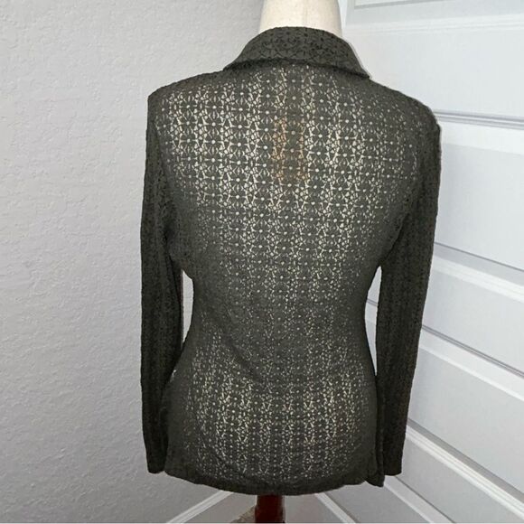 New, Natural Life Button Down Long Sleeve Lace Blouse Shirt Top - Picture 3 of 12